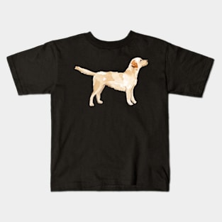 Yellow Lab Silhouette Watercolor Kids T-Shirt